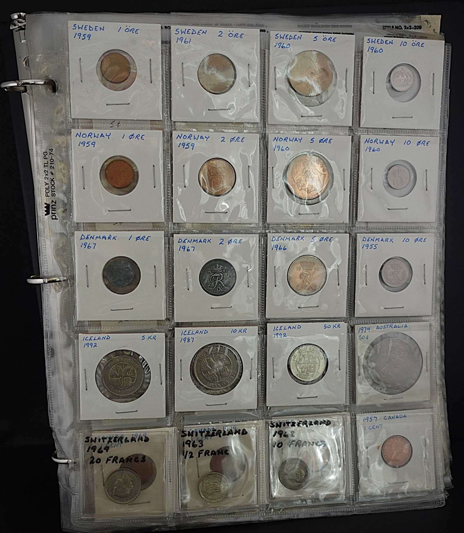 (10) Pages of Foreign Coins - 11