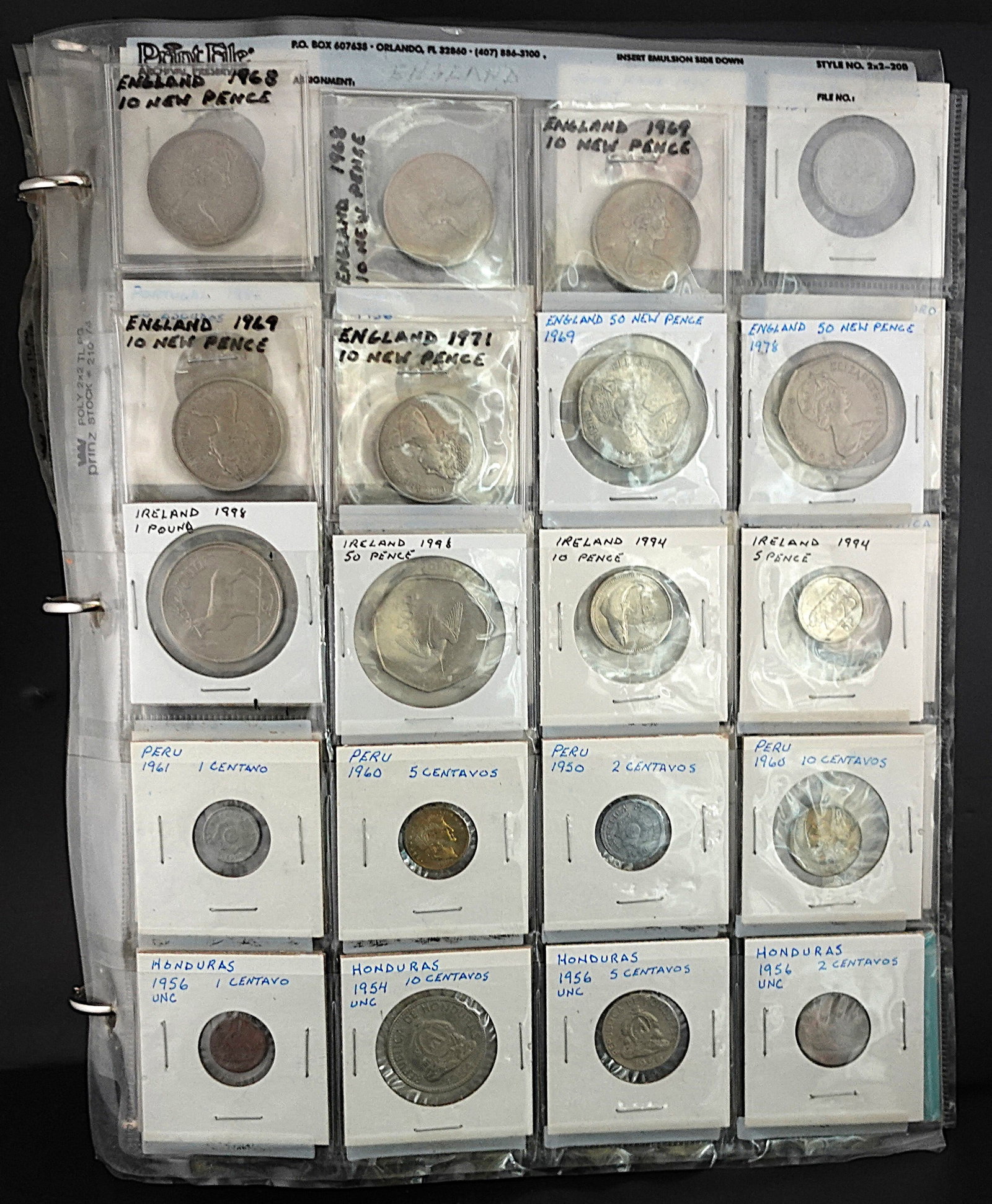 (10) Pages of Foreign Coins - 3