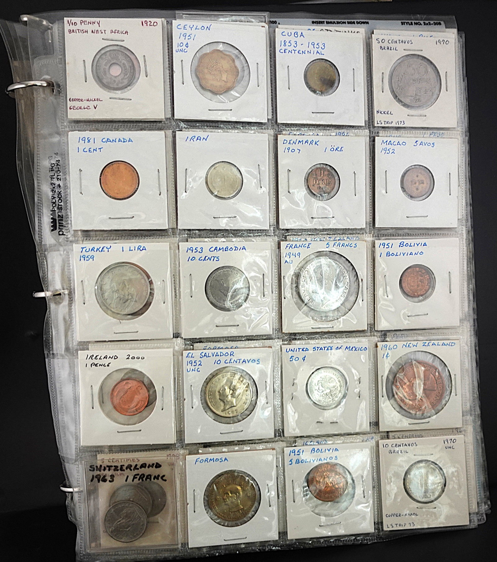 (10) Pages of Foreign Coins - 5