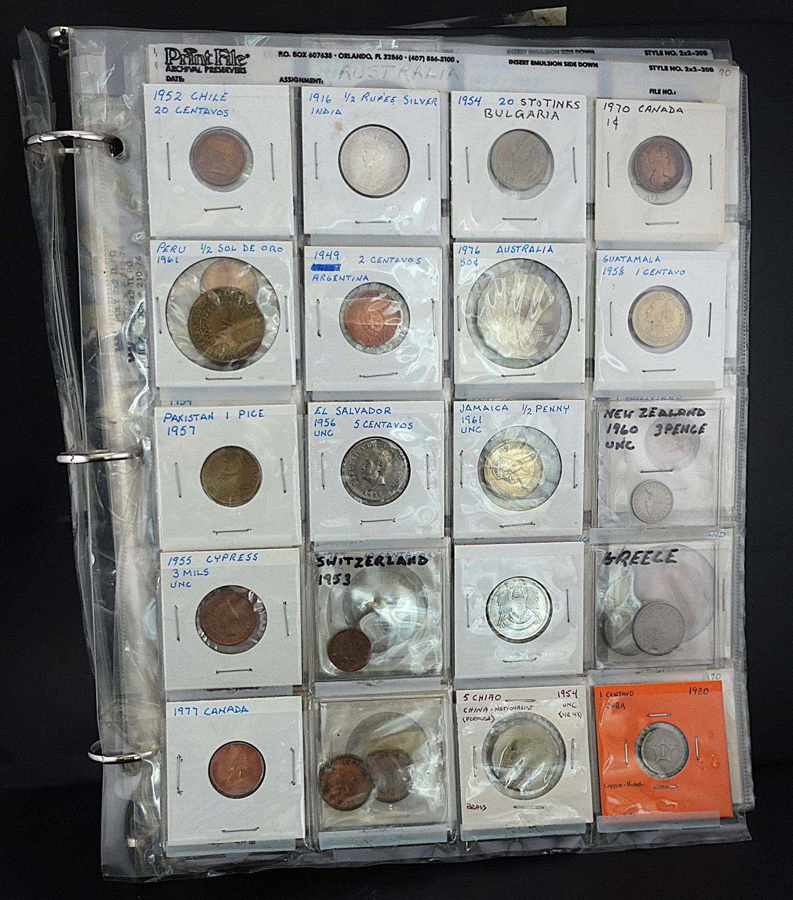 (10) Pages of Foreign Coins - 6