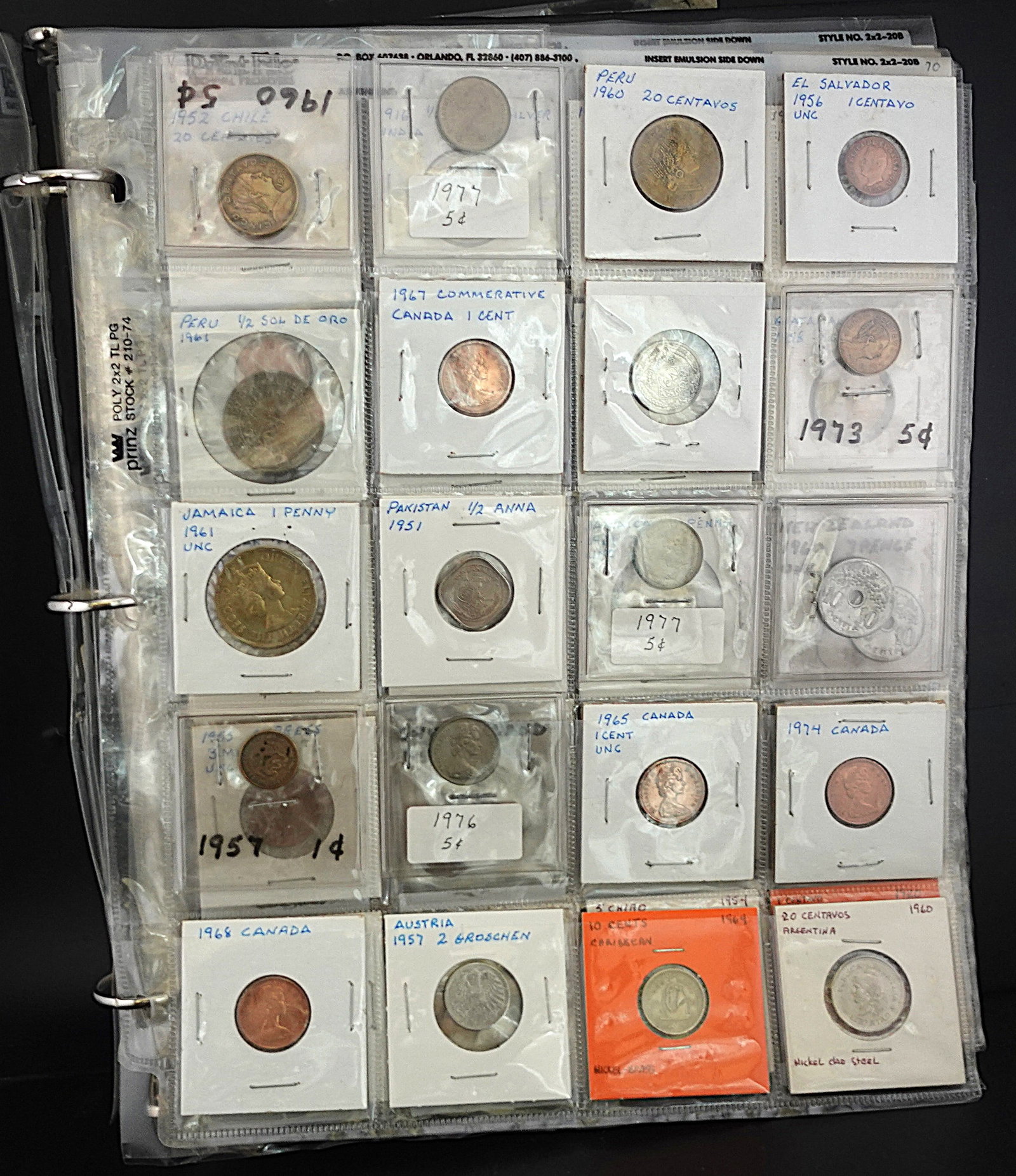 (10) Pages of Foreign Coins - 7