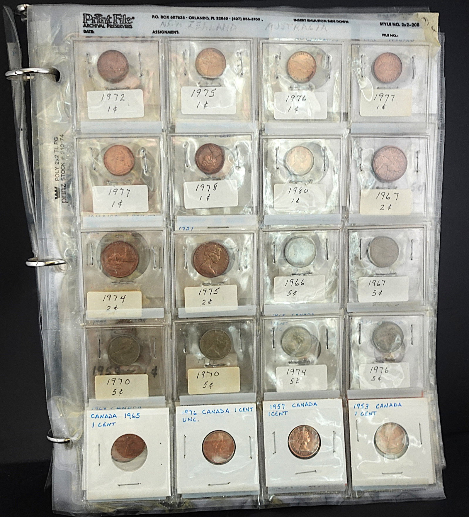 (10) Pages of Foreign Coins - 8