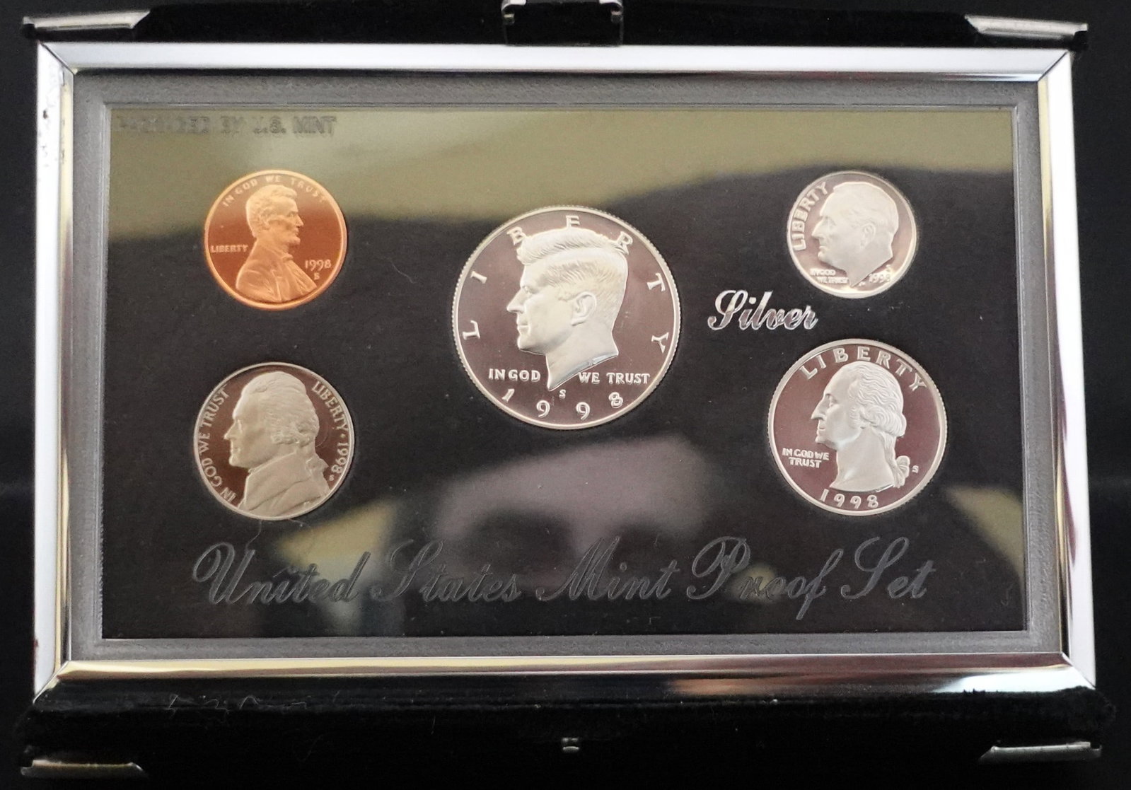 1998 U.S. Mint Premier Silver Proof Set: This is a gorgeous set of coins! 90% Silver! Low Estimate: 80 High Estimate: 100