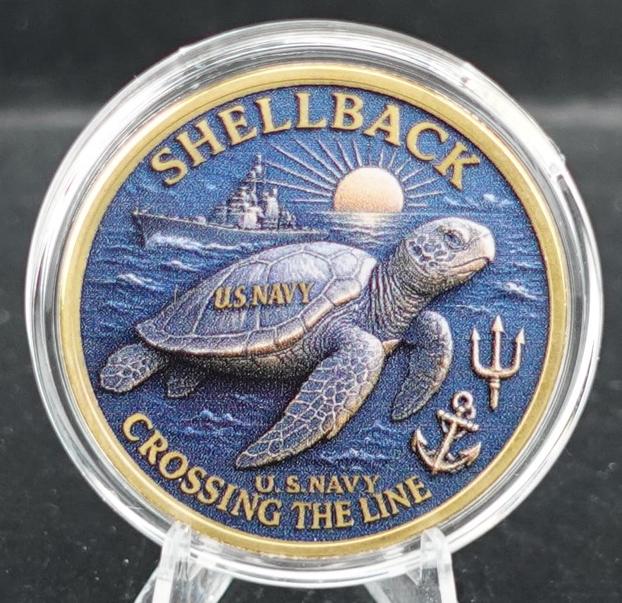 Navy Shellback Challenge Coin: Great Coin! High Estimate: 30 Low Estimate: 20