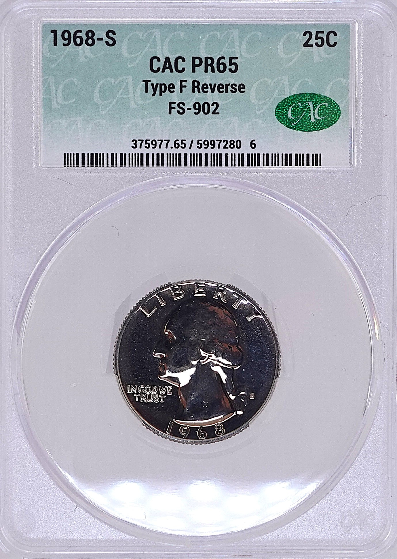 1968-S Washington Quarter: This is a very rare ERROR! FS-902. this Error only happened 5% of the time. For pricing look at heritage auctions High Estimate: 1000 Low Estimate: 800