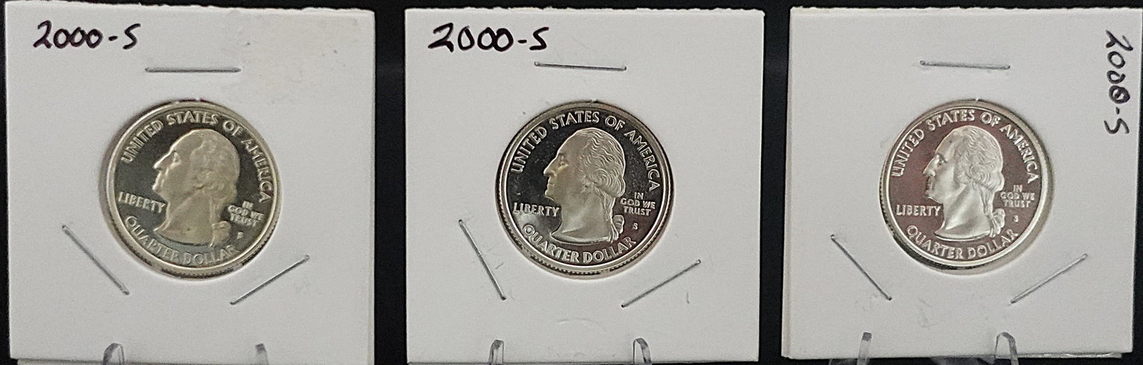 (3) Silver Washington Quarters - 2