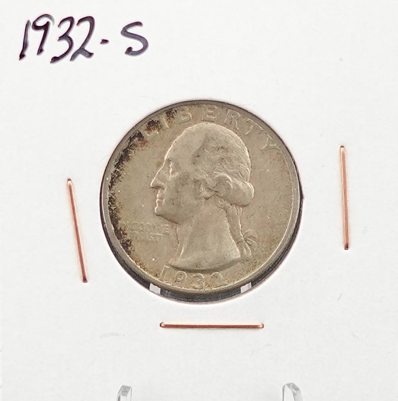1932-S Washington Quarter: This looks to be a VF35 Low Estimate: 100 High Estimate: 150