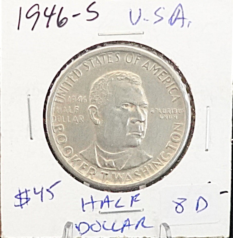 1946-S Booker T. Washington Half Dollar: Nicer Grade Coin High Estimate: 40 Low Estimate: 30