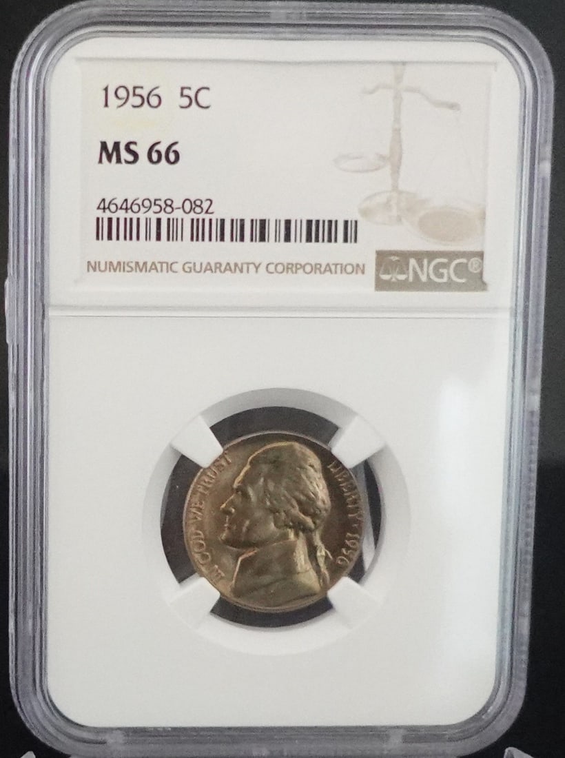 1956 and 1956-D Jefferson Nickel: Both graded by NGC MS66