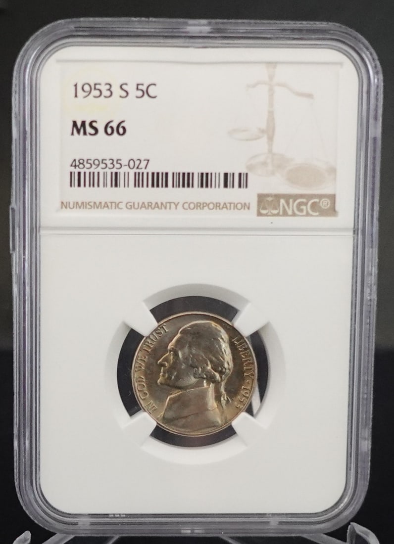 1954-S and 1953-S Jefferson Nickels: Both Graded by NGC MS66