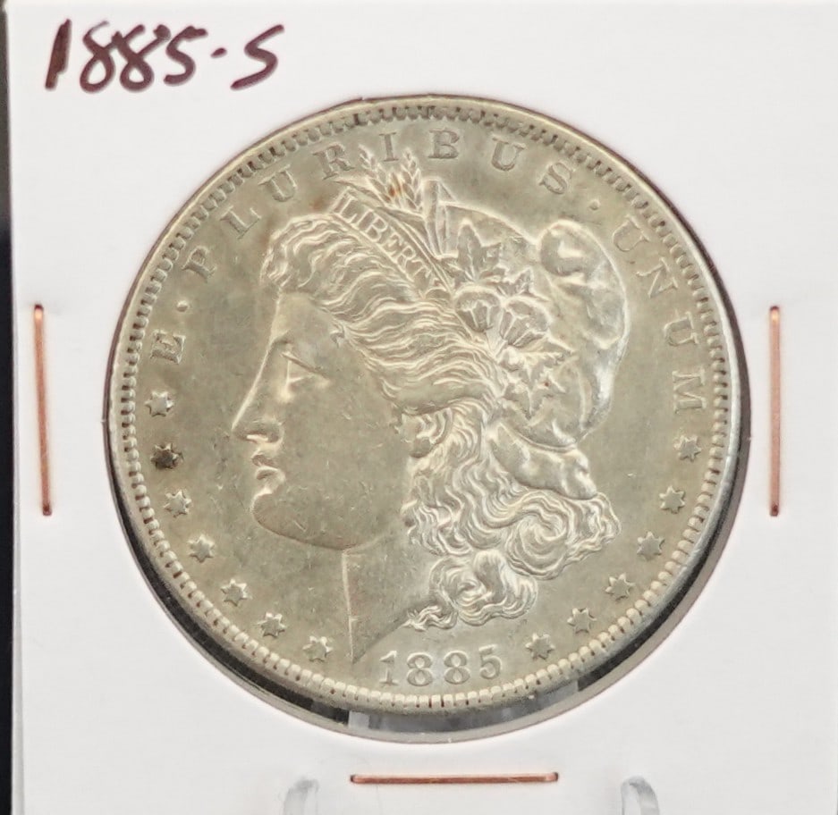 1885-S Morgan Dollar: This looks to be AU53/55