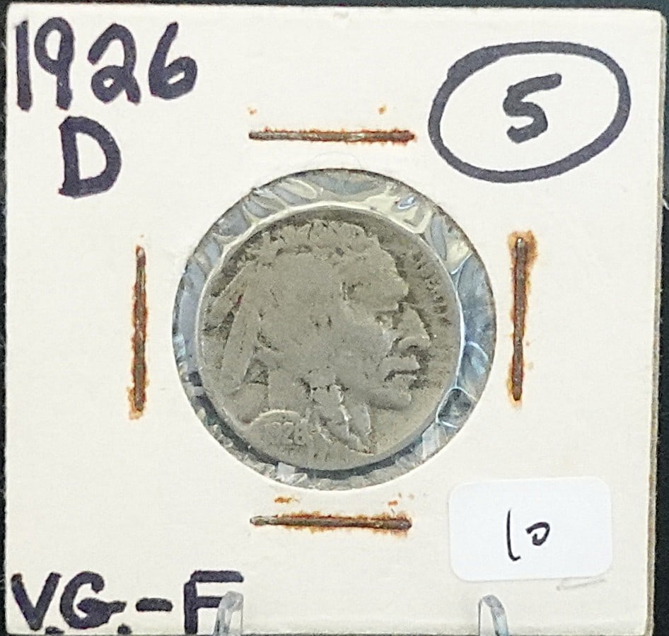 1926-D, 1926-S and 1925-D Buffalo Nickels: Nice Collection of Key and Semi Key Dates!