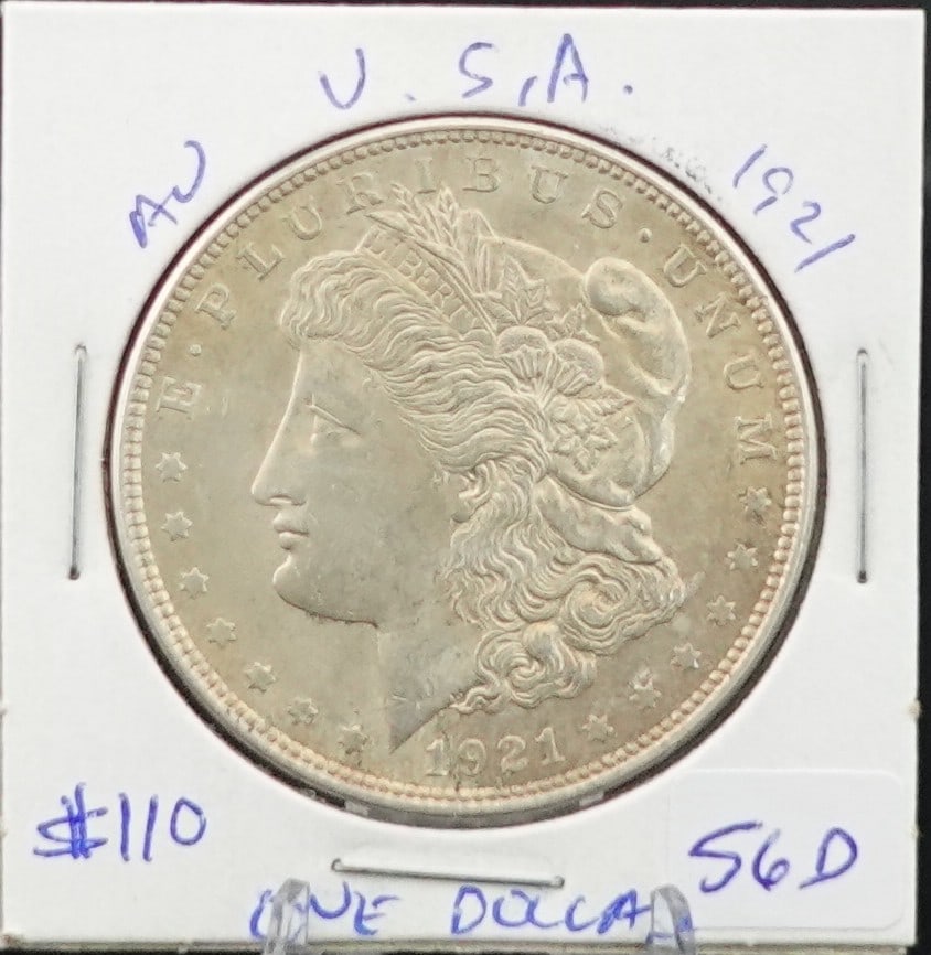1921 Morgan Dollar: This is 90% Silver. 5