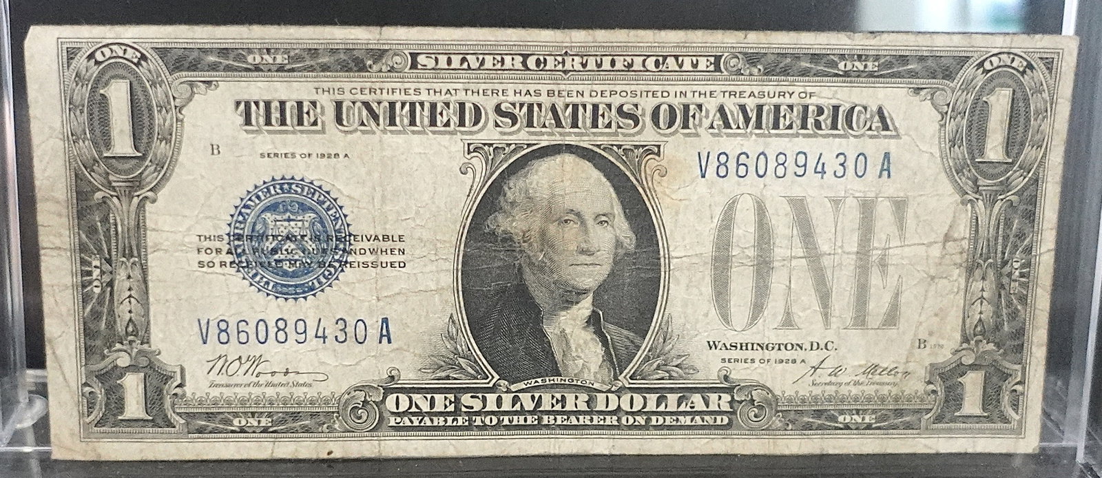 1928A $1 Silver Certificate: This is a Funny back note. SN 9430