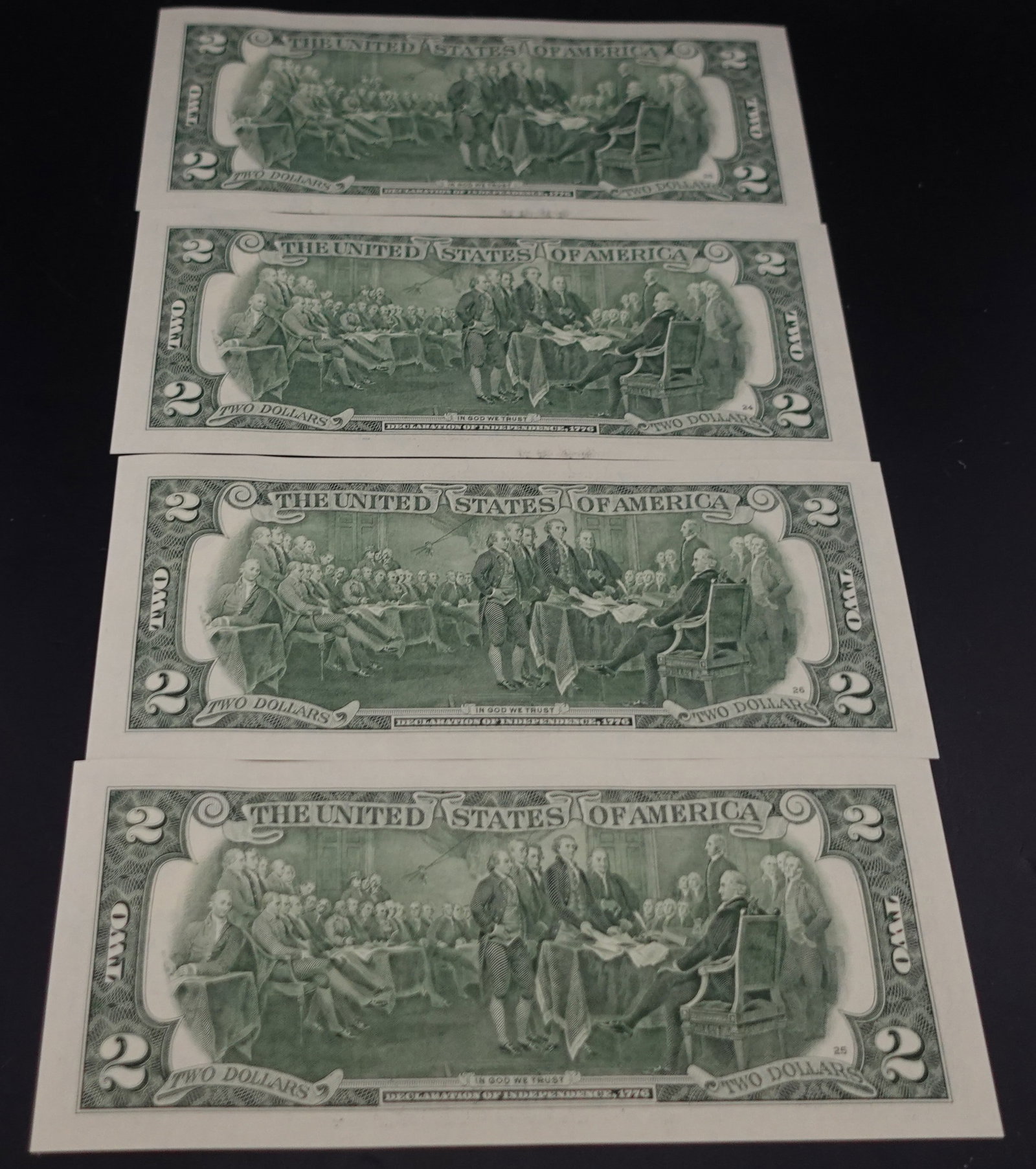 (4) Sequnciail $2 Notes - 2