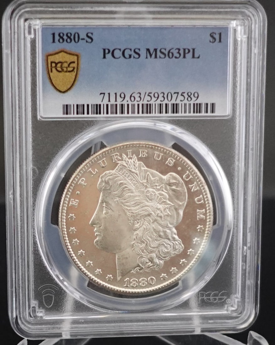 1880-S Morgan Dollar: PCGS Graded MS63 PL! This is a gorgeous coin!!