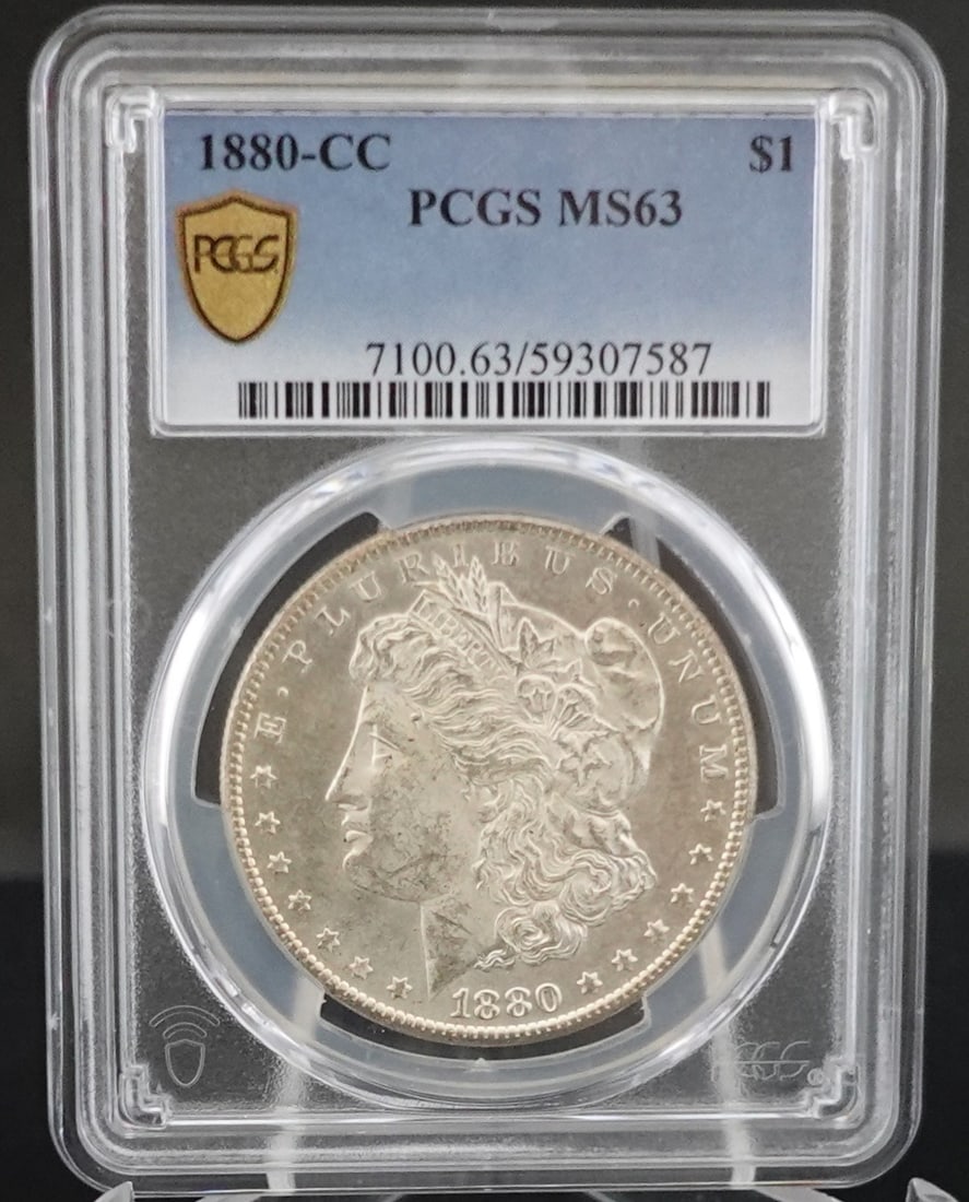 1880-CC Morgan Dollar: PCGS Graded MS63. Excellent Coin!