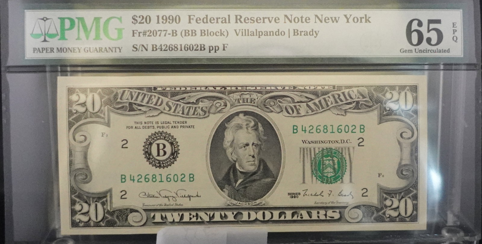 1990 Federal Reserve Ney York $20 Note (1 of 2)