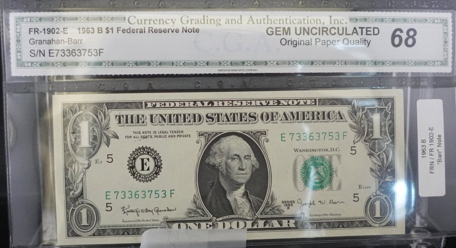 1963-B $1 Barr Note (1 of 2)