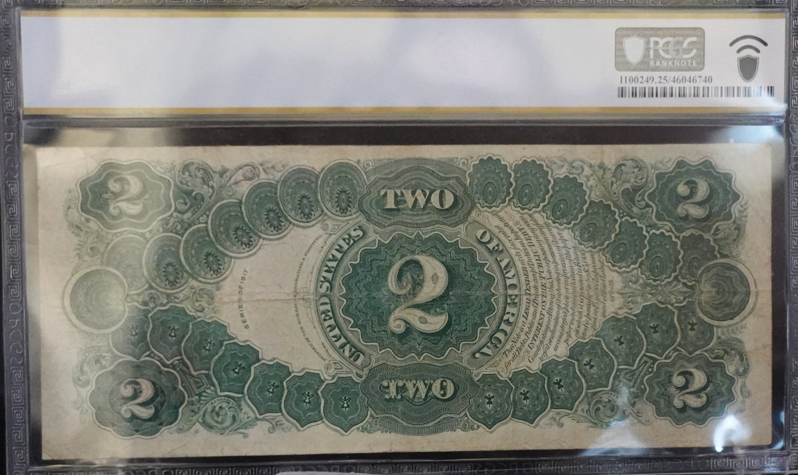 1917 $2 US Legal Note - 2