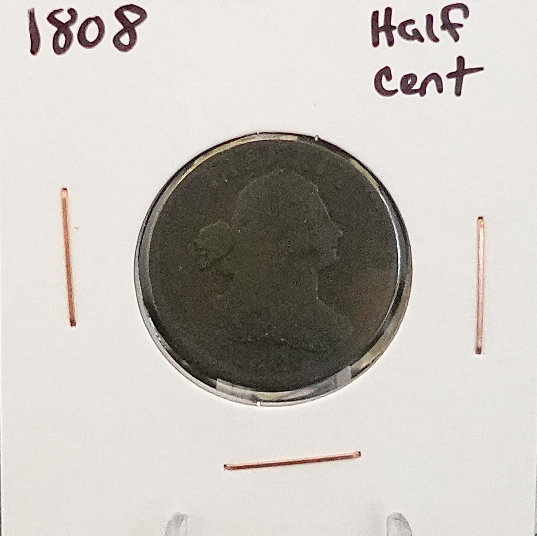 1808 Draped Bust Half Cent (1 of 2)