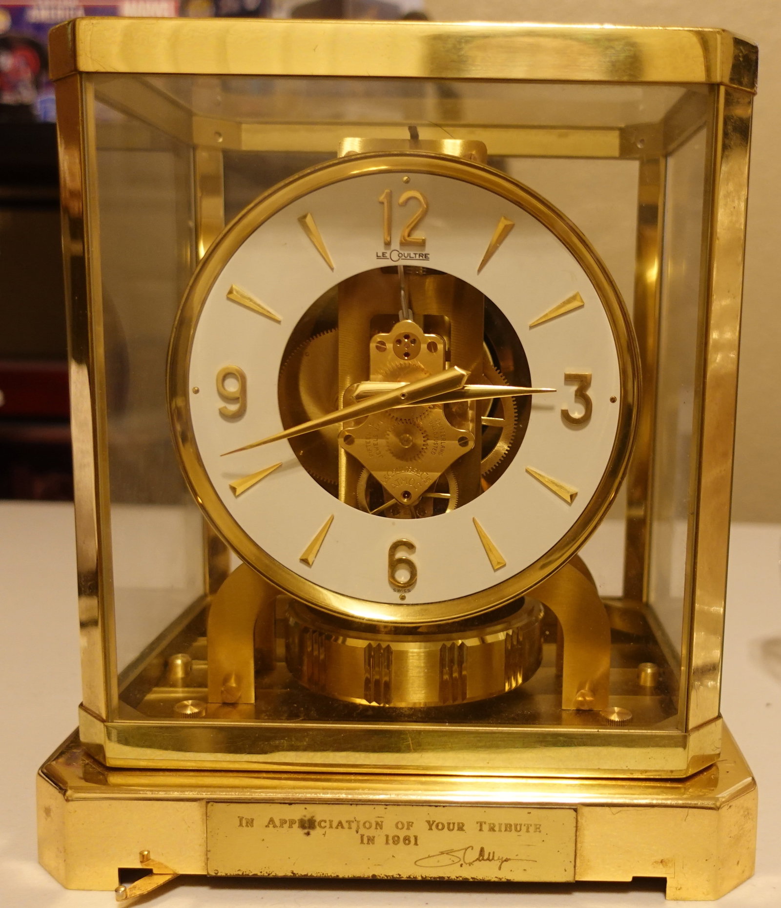 Le Couture Atmos Clock: This is a working, gorgeous time piece! Hard to find in this kind of condition! 