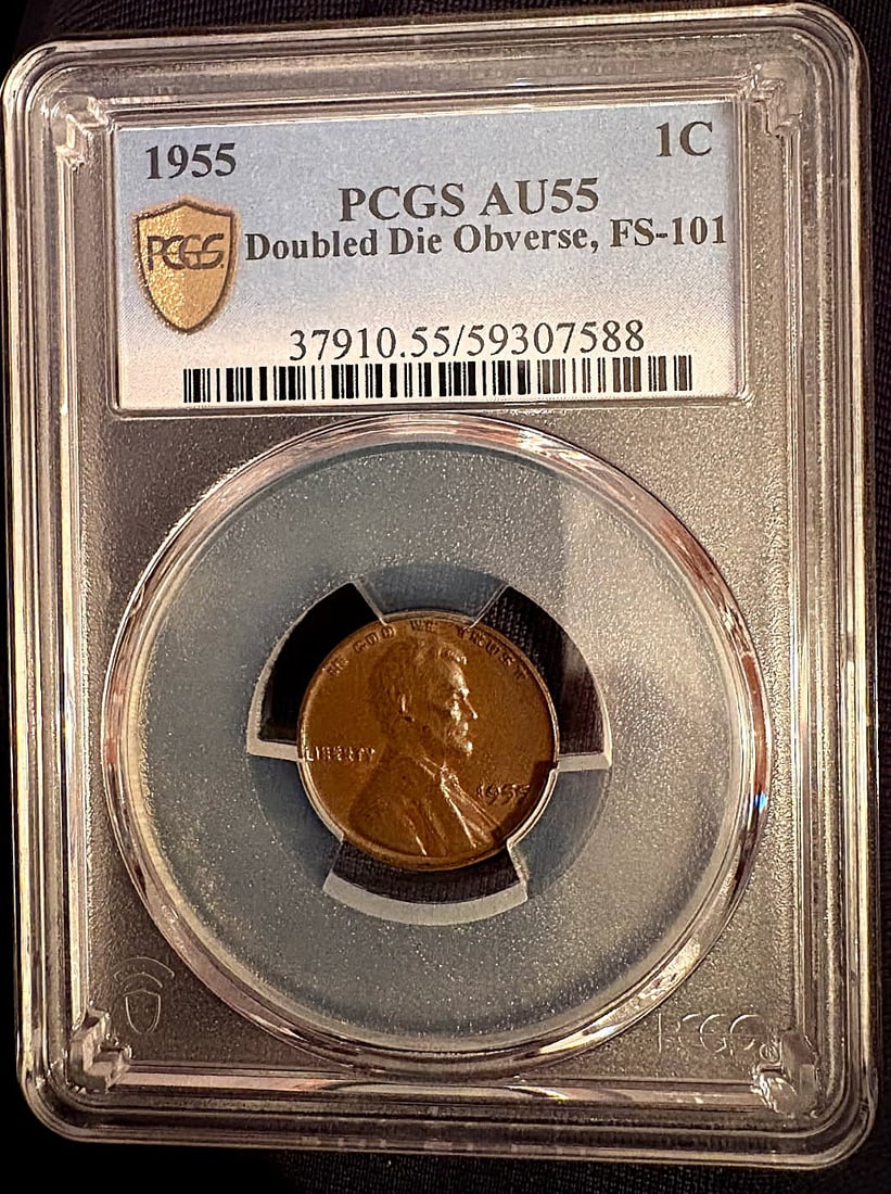 1955 Wheat Cent: This is a VERY RARE COIN! PCGS Graded AU55