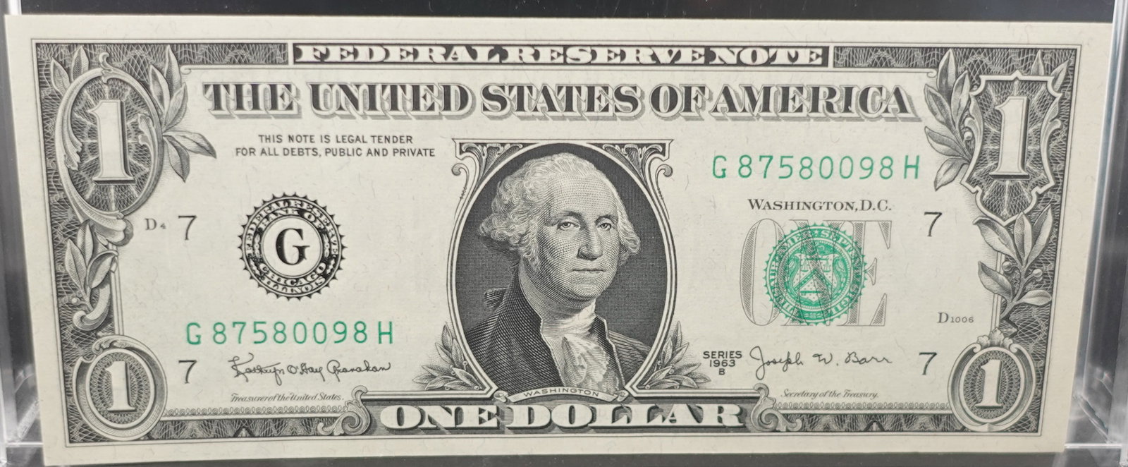 (2) 1963 B $1 Notes: These are Consecutive Serial Numbers. SN 97 and 98