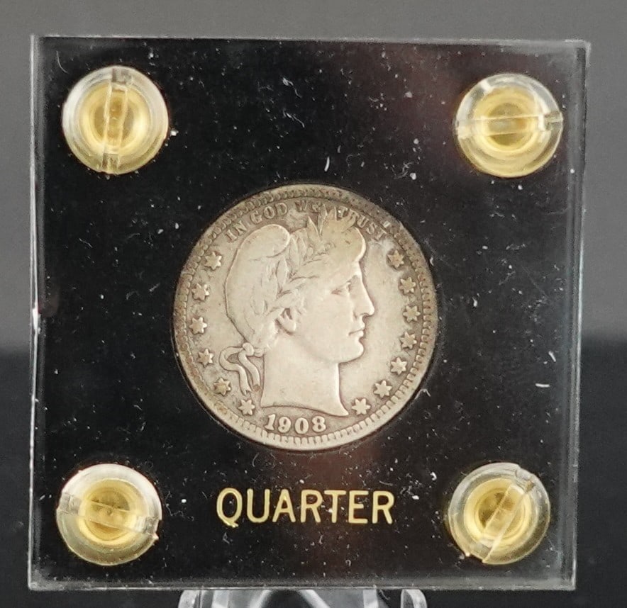 1908-D Barber Quarter: Nicer Harder to Find Date and Mint Mark