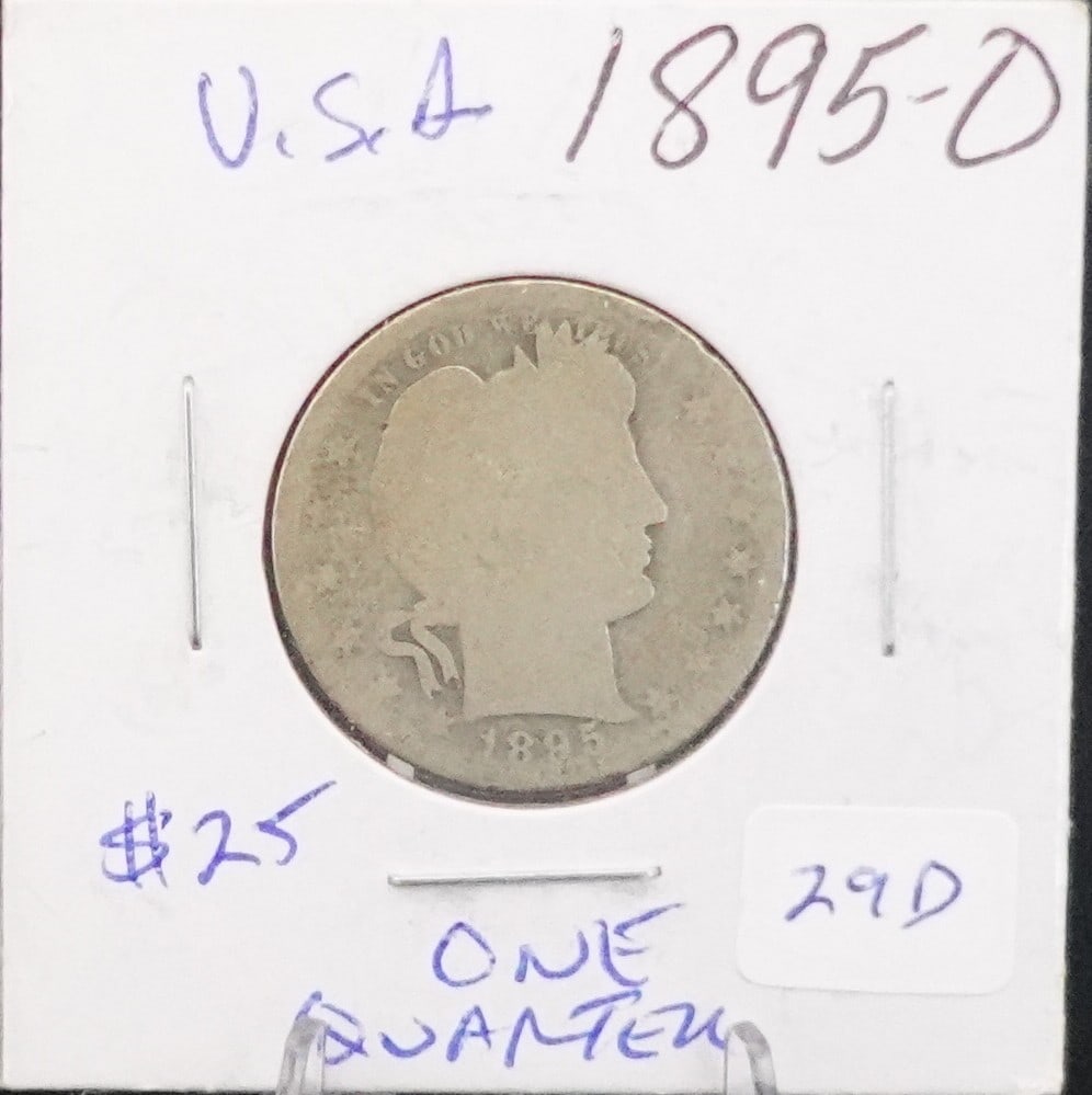 (3) Barber Quarters: 1895-O, 1897-D and 1902-S