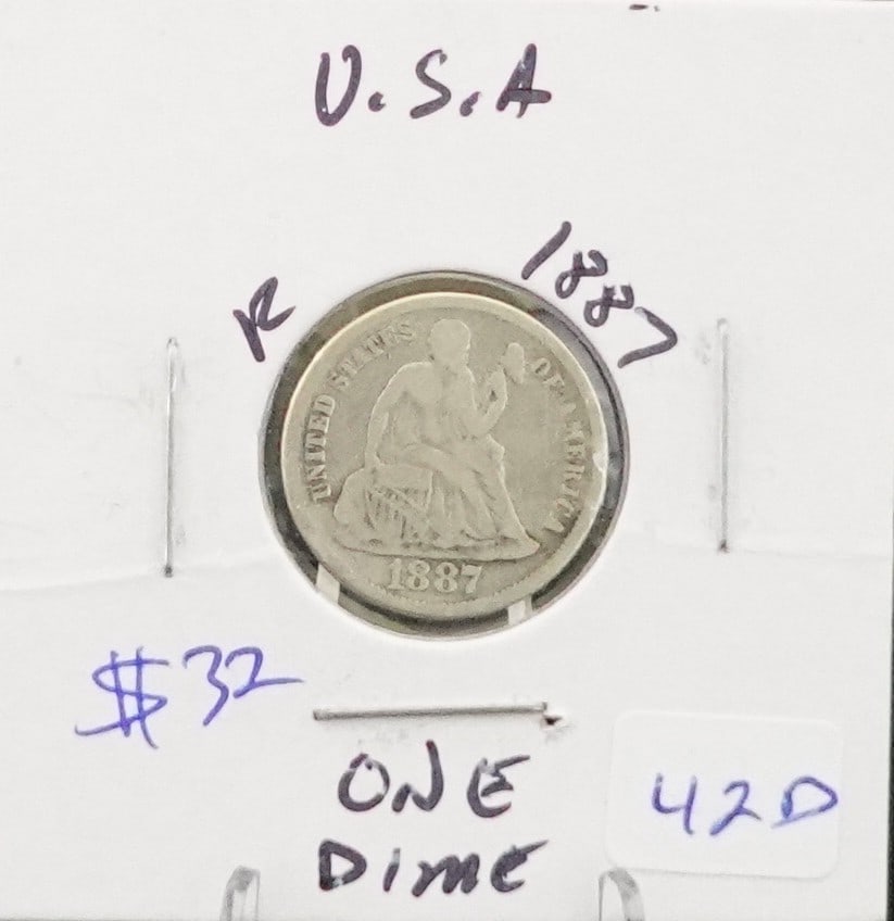 1887 Seated Dime: Nice Date