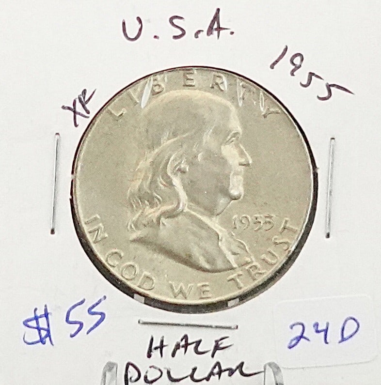 1955 Franklin Half Dollar: Great Details
