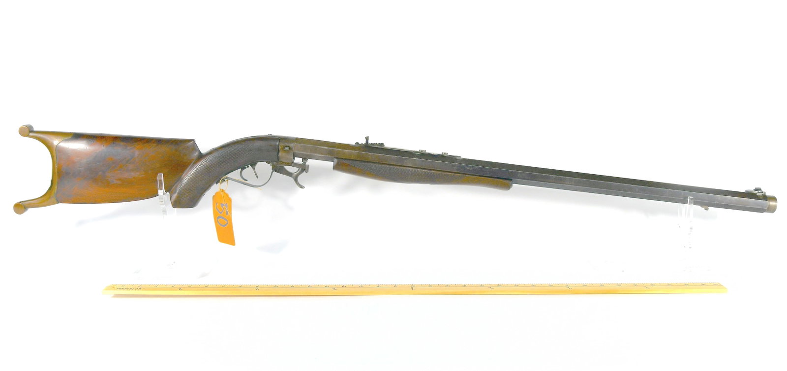 Burris Burns Percussion Underhammer Bench Rest Target Rifle: Burris Burns Percussion Underhammer Bench Rest Target Rifle A.W. Peterson Denver CO FIREARMS NOTICE: Wyatt and Son Auctions will process all firearm transfers in strict accordance with all Federal, St