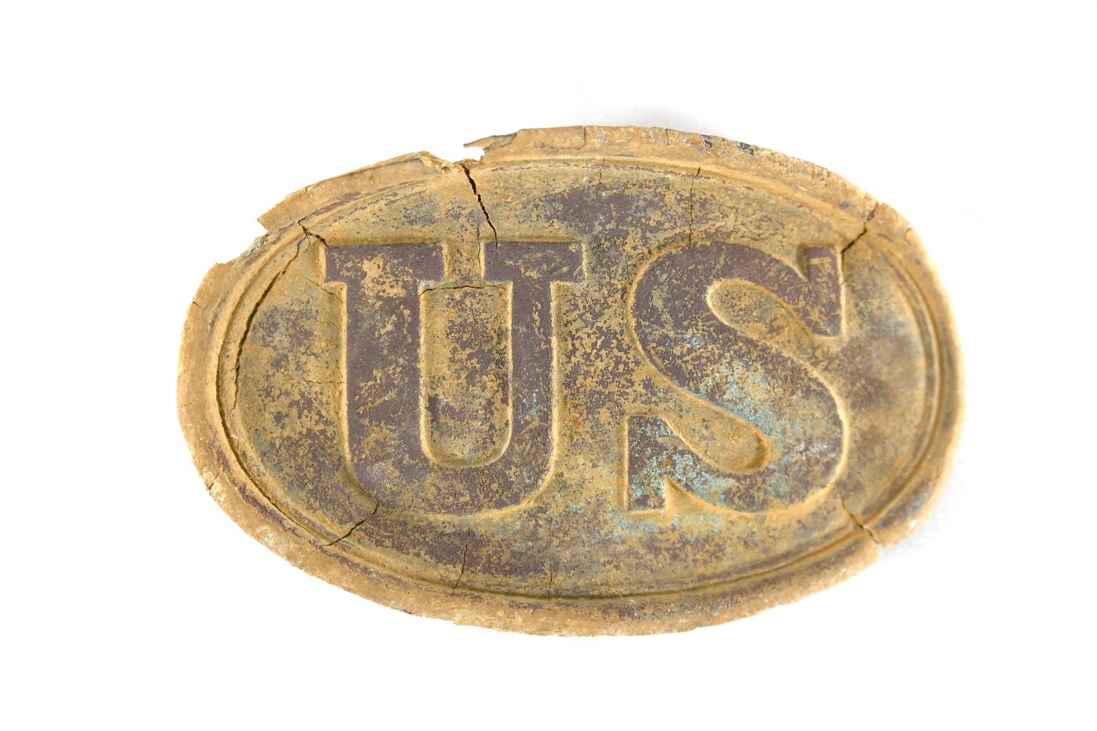 Relic Civil War US Oval Belt Plate: Relic Civil War US Oval Belt Plate