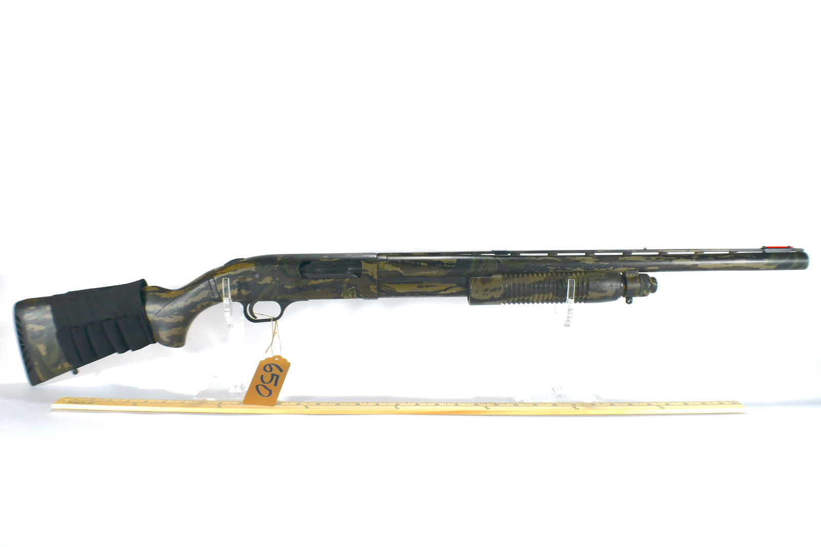 Mossberg Model 835 Ulti-Mag 12-Gauge Shotgun: Mossberg Model 835 Ulti-Mag 12 Gauge Shotgun w/Shellholder on Buttstock - 6-Shot - Chambers 2.75", 3," and 3.5" shotshells - Mossberg signature overbored barrels offer 10 Gauge dimensions for the enti
