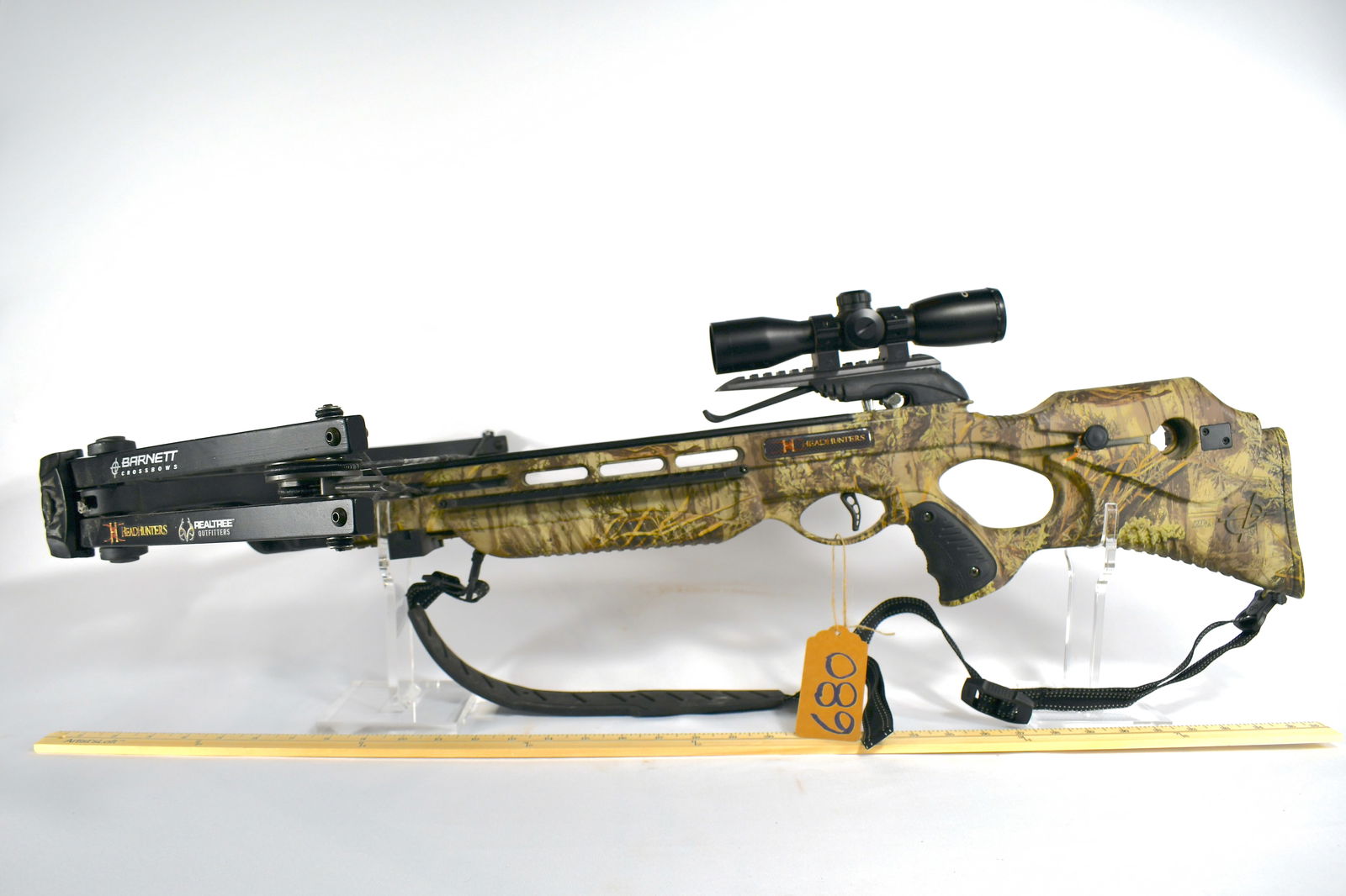 Barnett Ghost 350 CRT Carbon Lite Headhunters Crossbow: Barnett Ghost 350 CRT Carbon Lite Headhunters Crossbow One of the lightest bows Barnett has produced, weighing just over 7.5 pounds thanks to Carbon Riser Technology (CRT). Crosswire strings, Whiplash