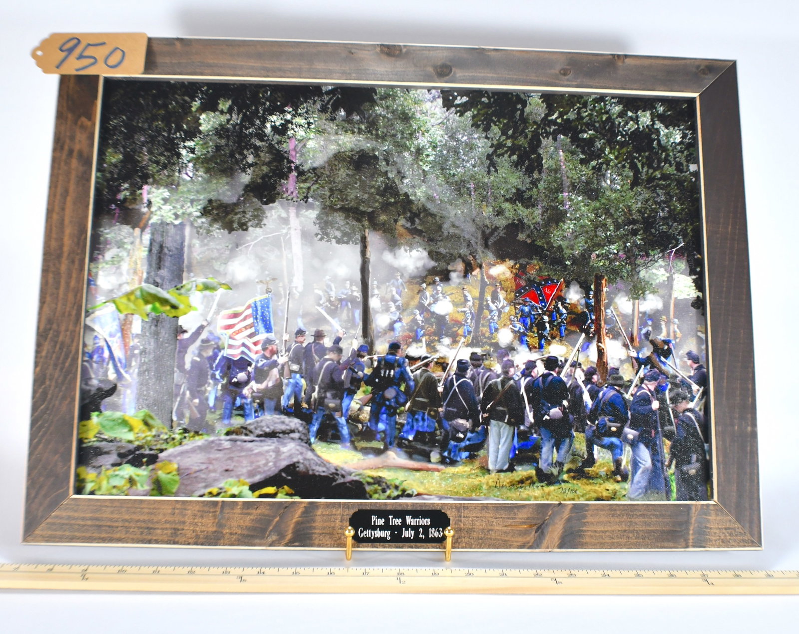 Diographic Print "Pine Tree Warriors": Limited Edition Print Gettysburg July2, 1863 Numbered 72/100 COA letter Dennis Morris signed