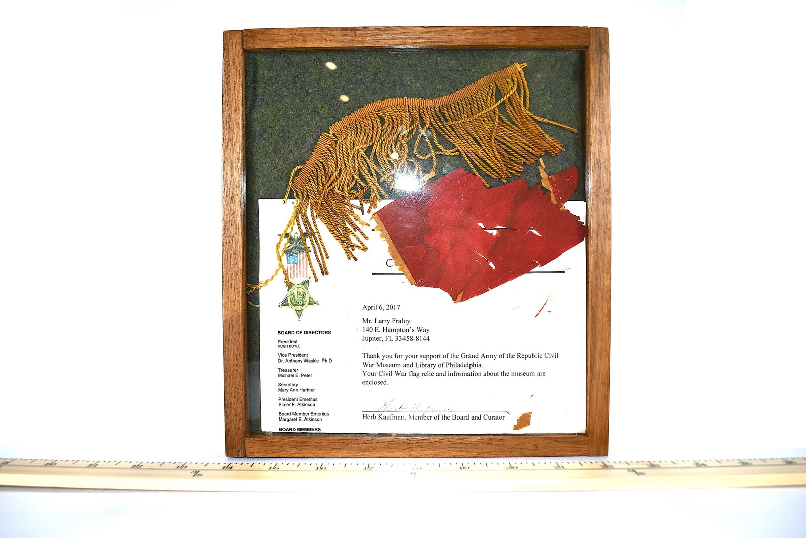 Boxed Letter Civil War Flag Fragments: Boxed Letter Civil War Flag Fragments