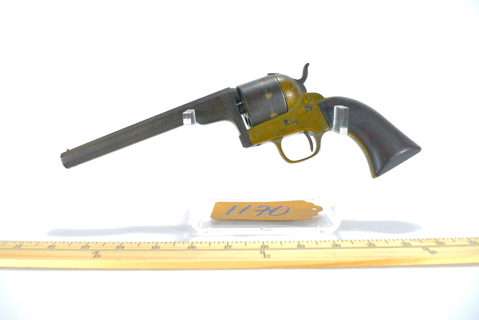 D. Moore Civil War 7-Shooter .32 Caiber Revolver: "D. Moore Patent Sept 18th, 1860" Factory Engraved on the Barrel Revolver Daniel Moore Seven-shot .32 caliber rimfire revolver, manufactured by Daniel Moore of Brooklyn, and patented by him on Septemb