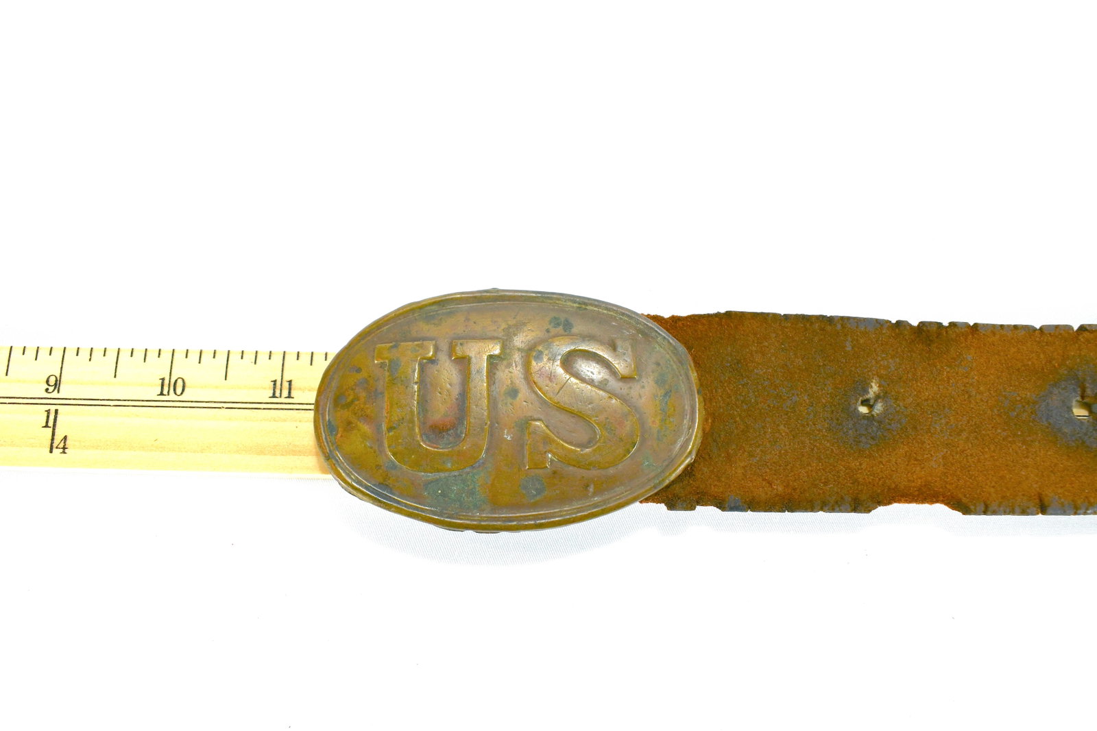 US Belt Buckle To Include A Piece Of Leather Belt: Name of Krone written on inside of belt buckle