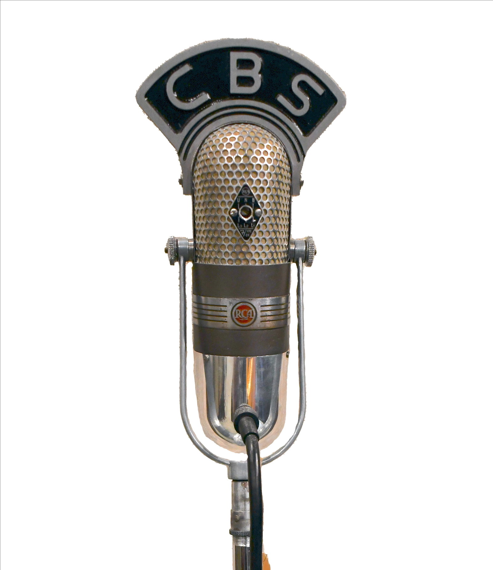 Vintage RCA Studio Microphone With CBS Ribbon: RCA 77-DX Ribbon Microphone with CBS Ribbon Very rare with the CBS Ribbon Easily some of the most iconic microphones to ever grace this earth, known not only for their bold appearance but also for the