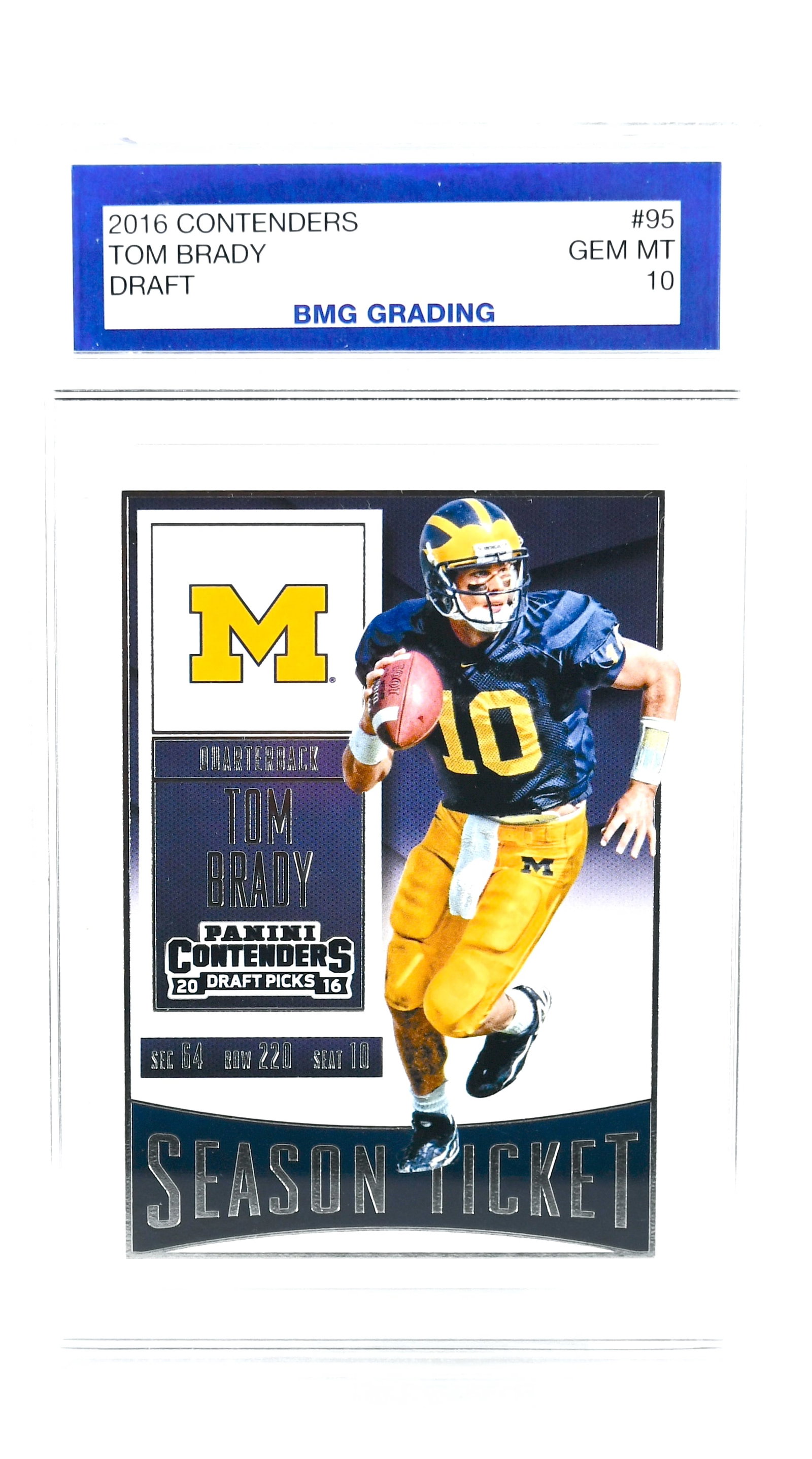 2016 Contenders - Tom Brady Draft #95 - BMG GEM MT 10: 2016 Contenders - Tom Brady Draft #95 - BMG GEM MT 10
