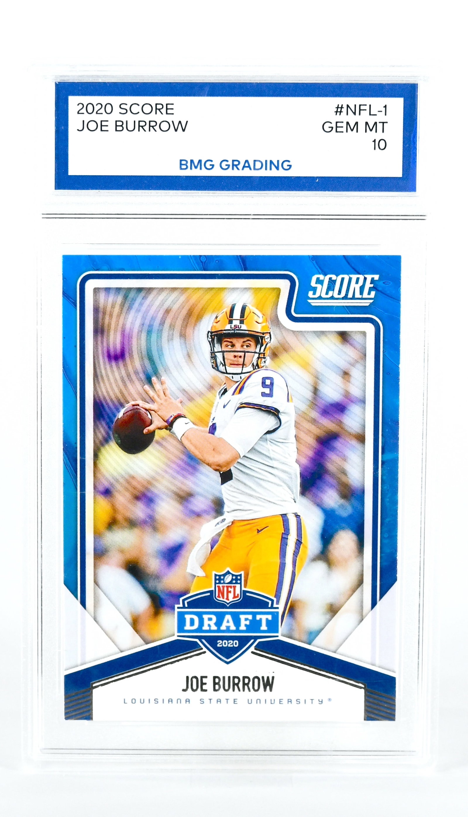 2020 Score - Joe Burrow #NFL-1 - BMG GEM MT 10: 2020 Score - Joe Burrow #NFL-1 - BMG GEM MT 10