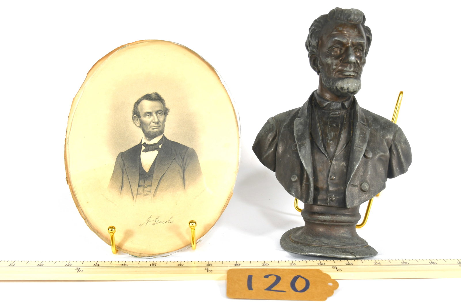 Bust Of Abe Lincoln: Broken Bottom Patent J. Bailly May 1865 Warner Mist(K)ey Meprill Phila
