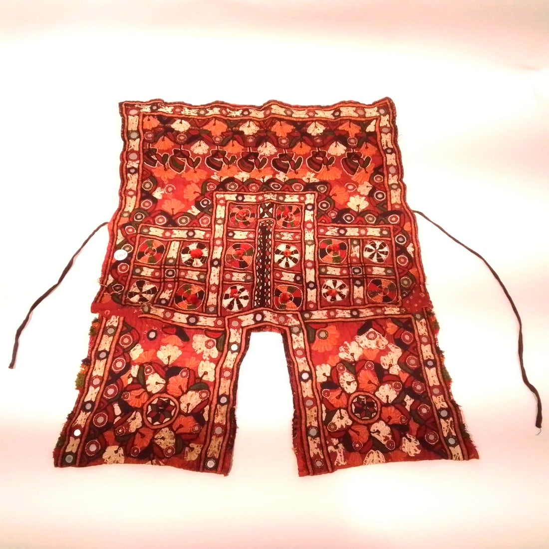 Gujarati Embroidered Textile: A Gujarati Embroidered Textile, 20th Century. H: 24 1/4 W: 19 1/4 in.