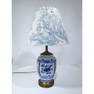 A Delft Painted Porcelain Vase Table Lamp