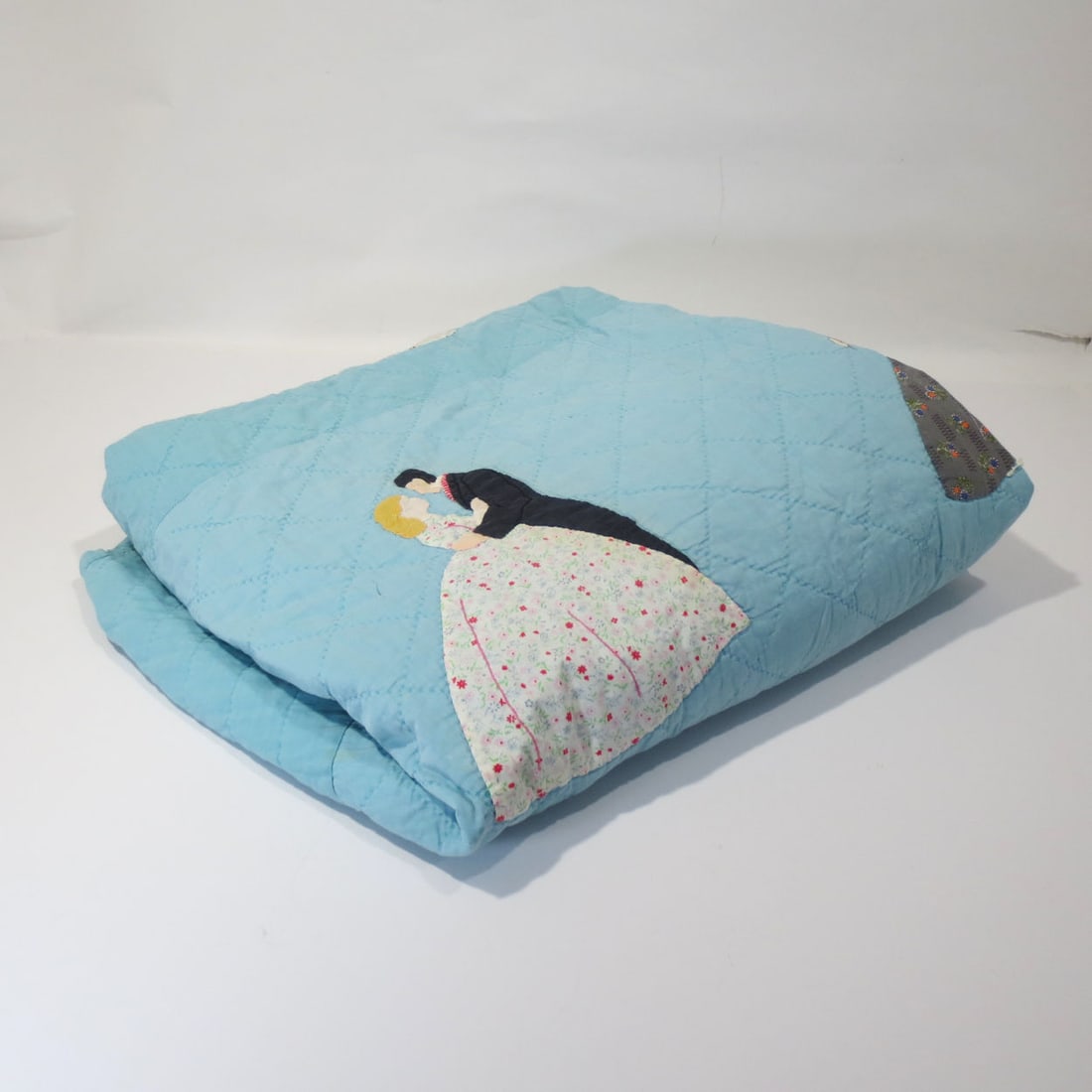 Vintage Handmade Cotton Quilt (1 of 4)