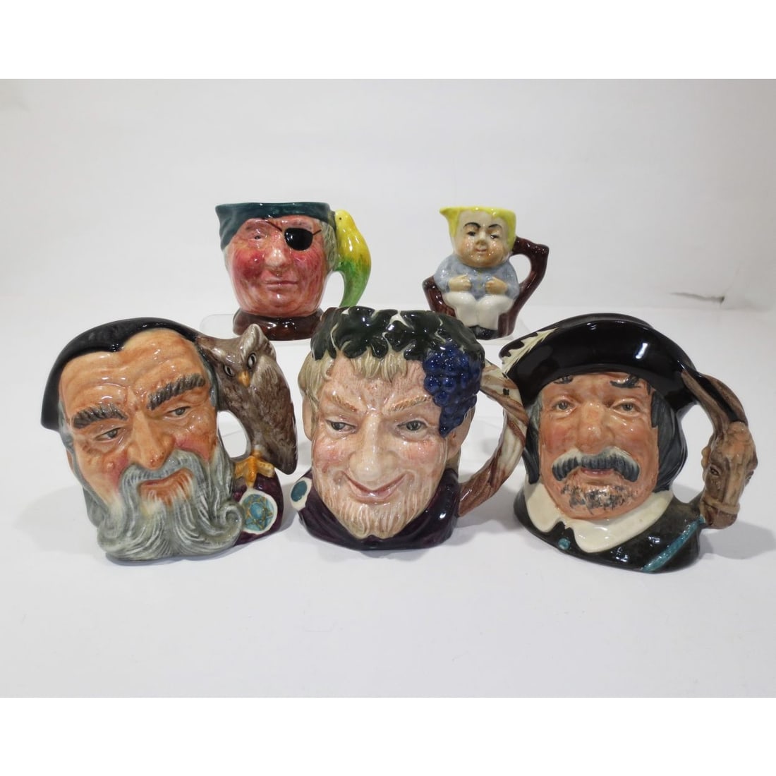 Five Porcelain Toby Jugs (1 of 6)