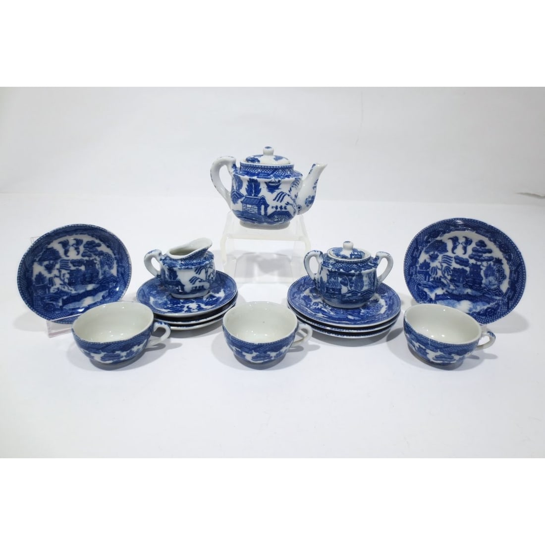 Japanese Blue and White Transferware Doll's Tea Set (1 of 5)