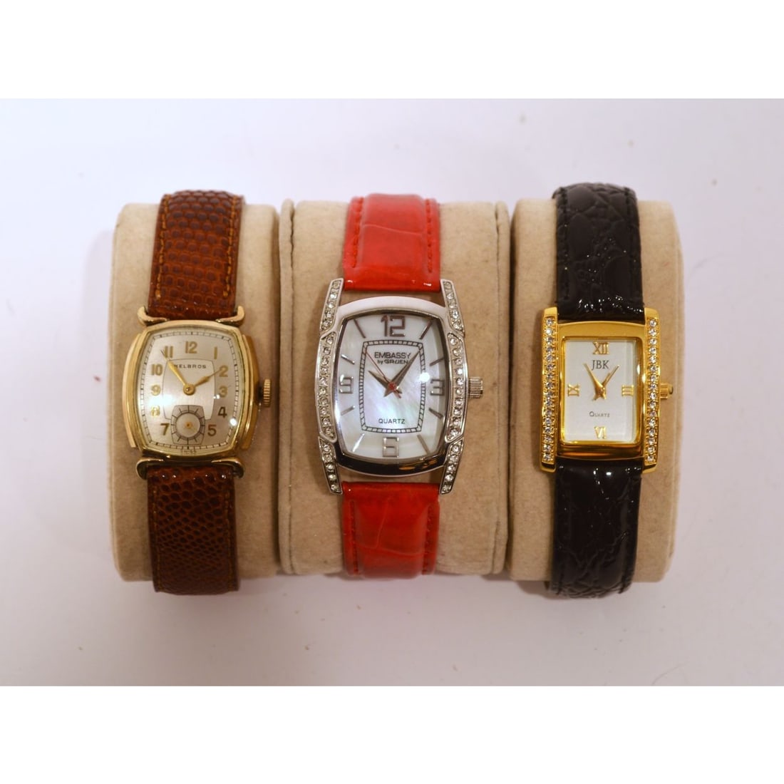 Three Ladies' Watches with Leather Bands (1 of 5)